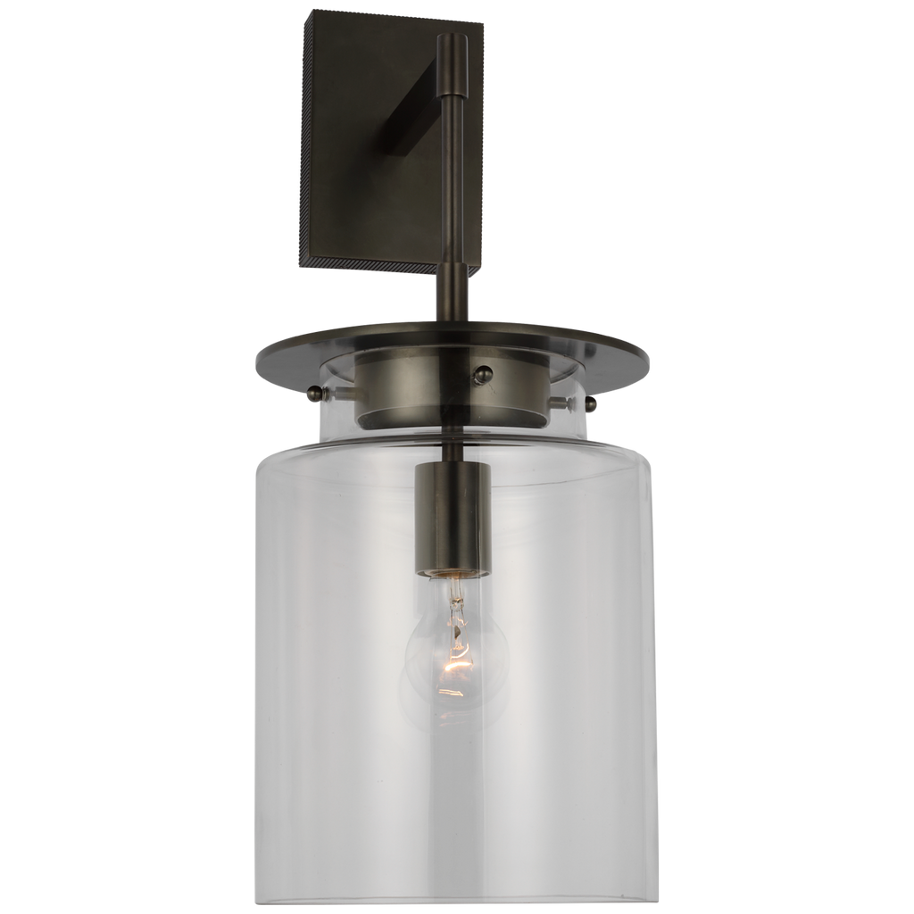 Elias 23" Sconce | Bronze | Clear Glass