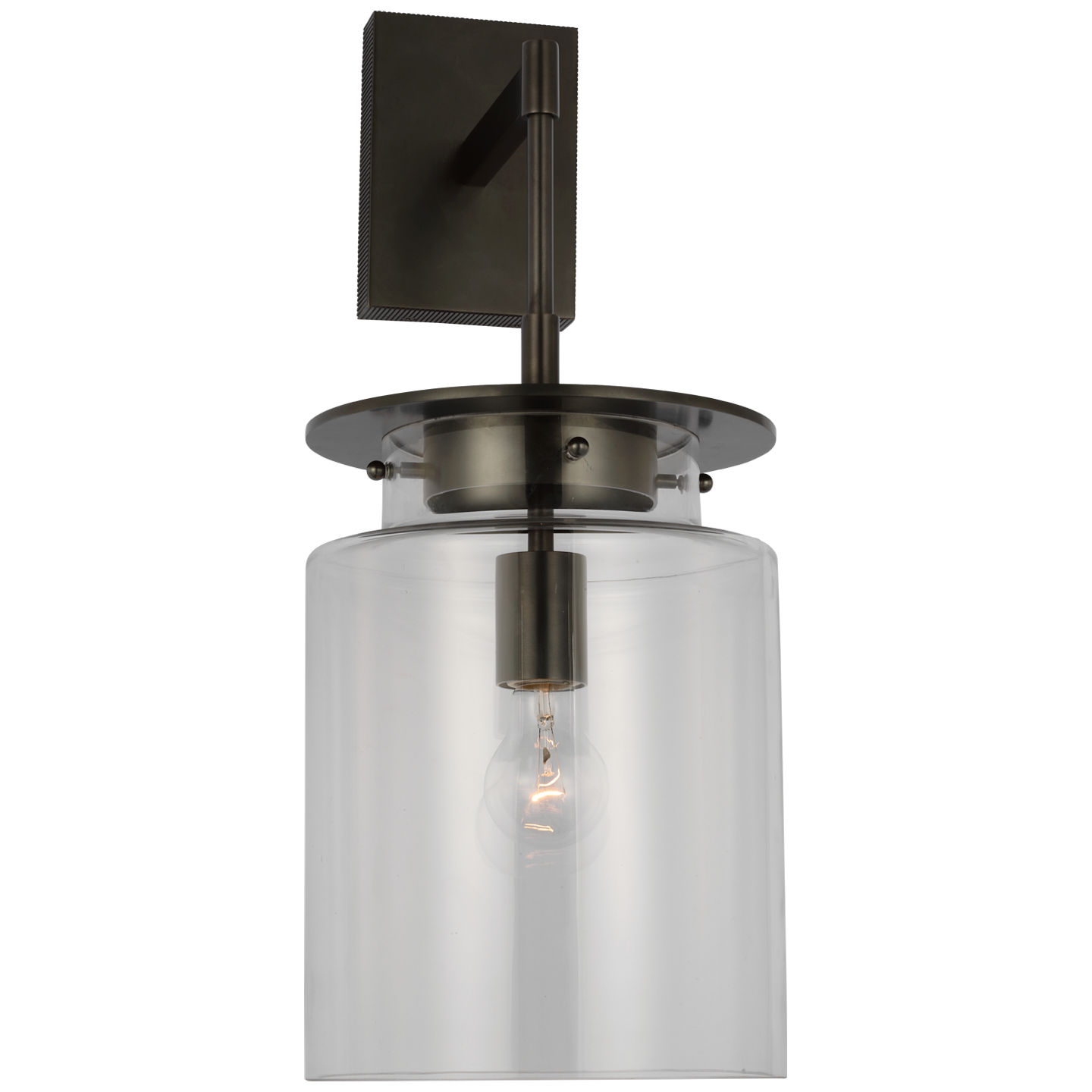 Elias 23" Sconce | Bronze | Clear Glass