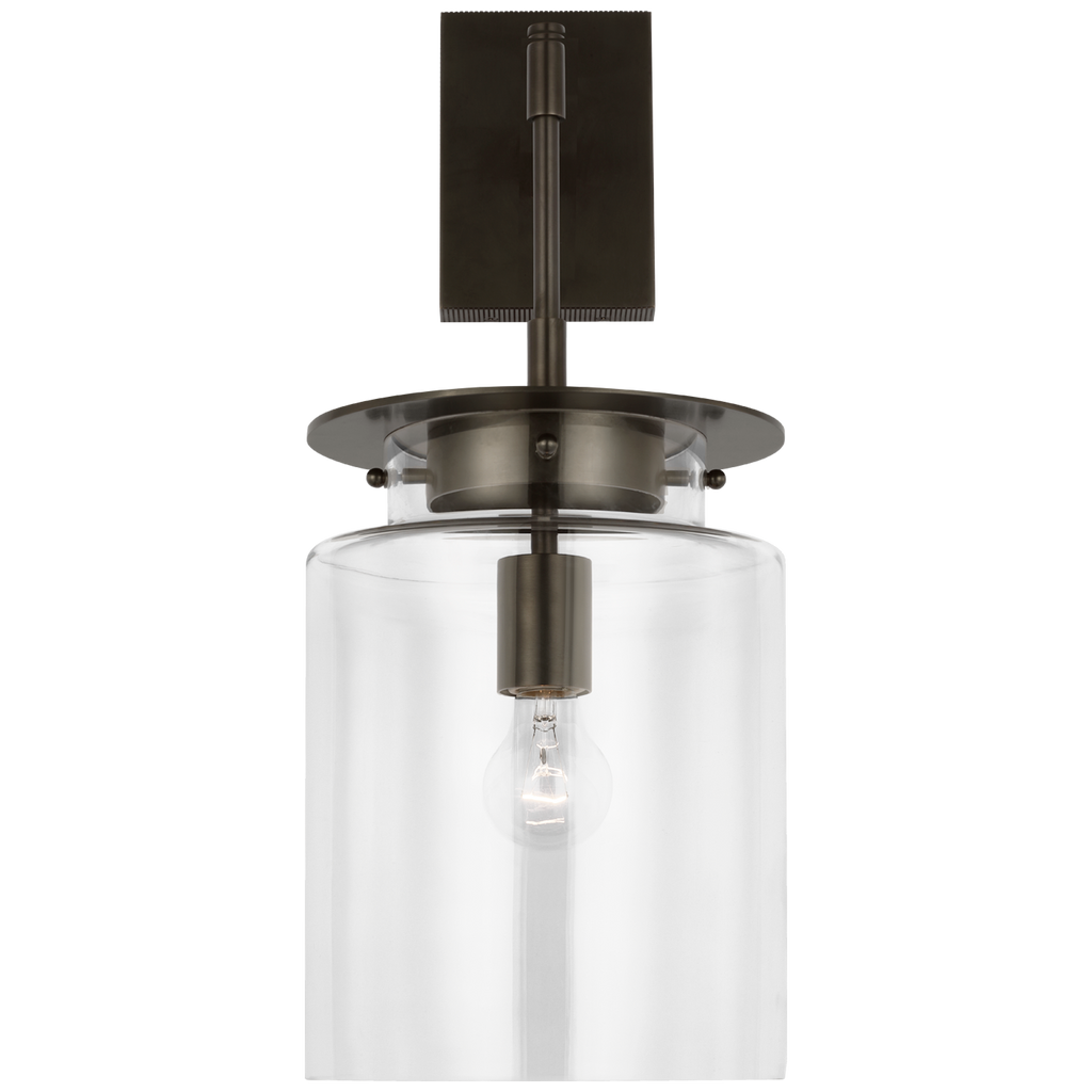 Elias 23" Sconce | Bronze | Clear Glass