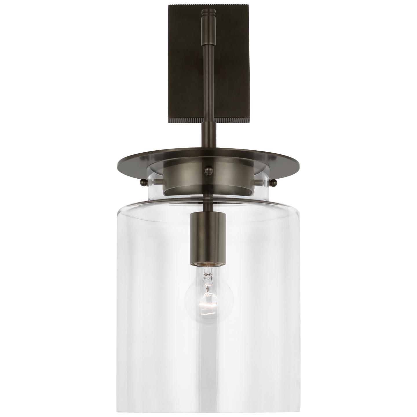 Elias 23" Sconce | Bronze | Clear Glass