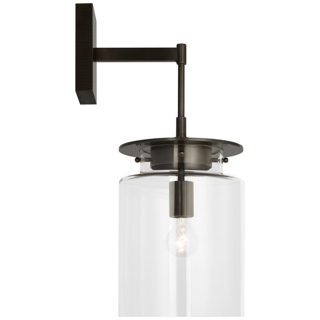 Elias 23" Sconce | Bronze | Clear Glass