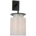 Elias 23" Sconce | Bronze | White Glass