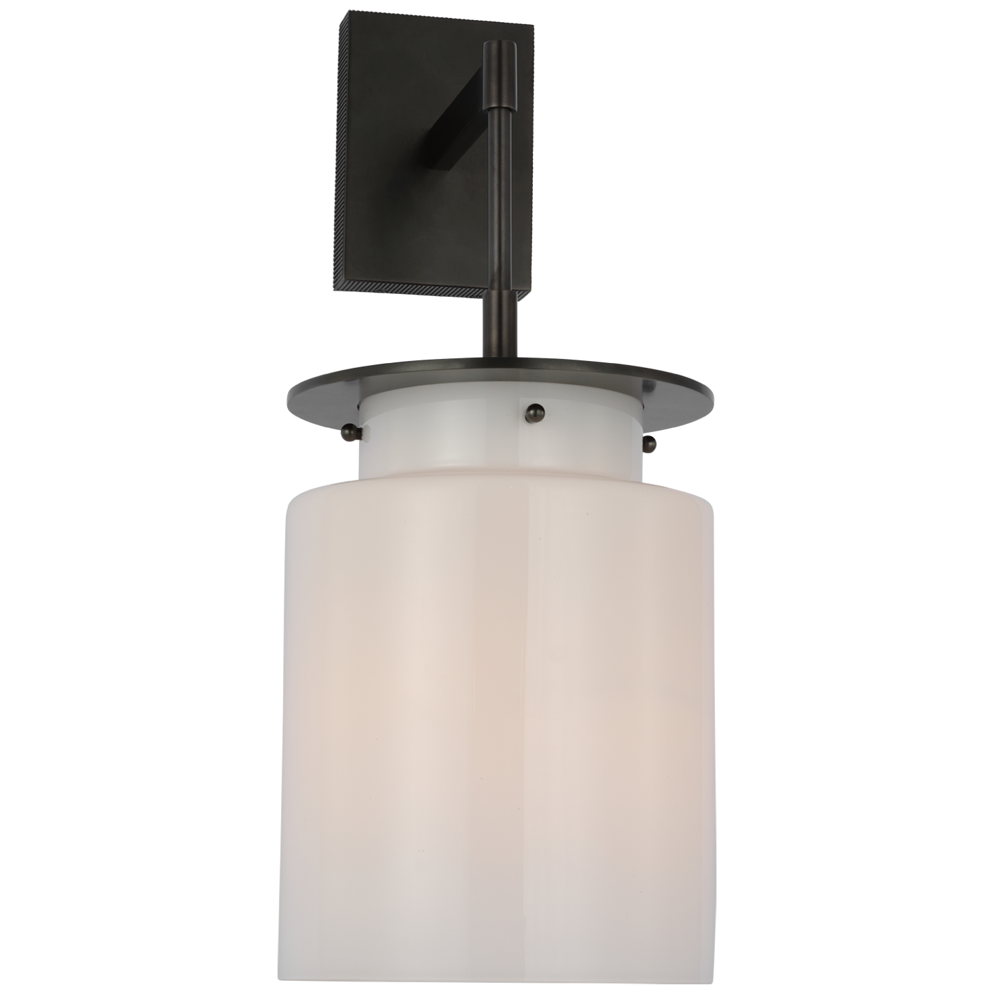 Elias 23" Sconce | Bronze | White Glass