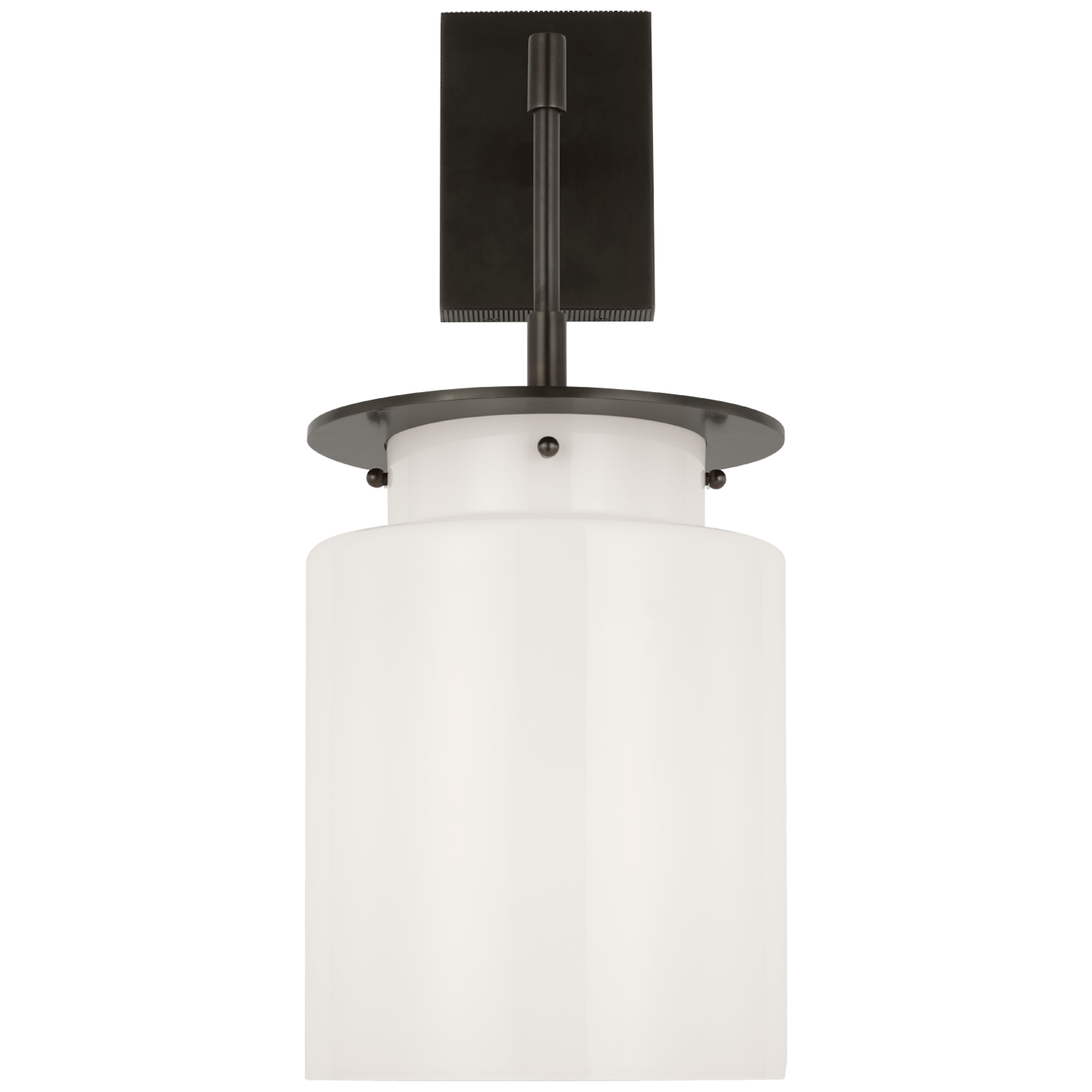 Elias 23" Sconce | Bronze | White Glass