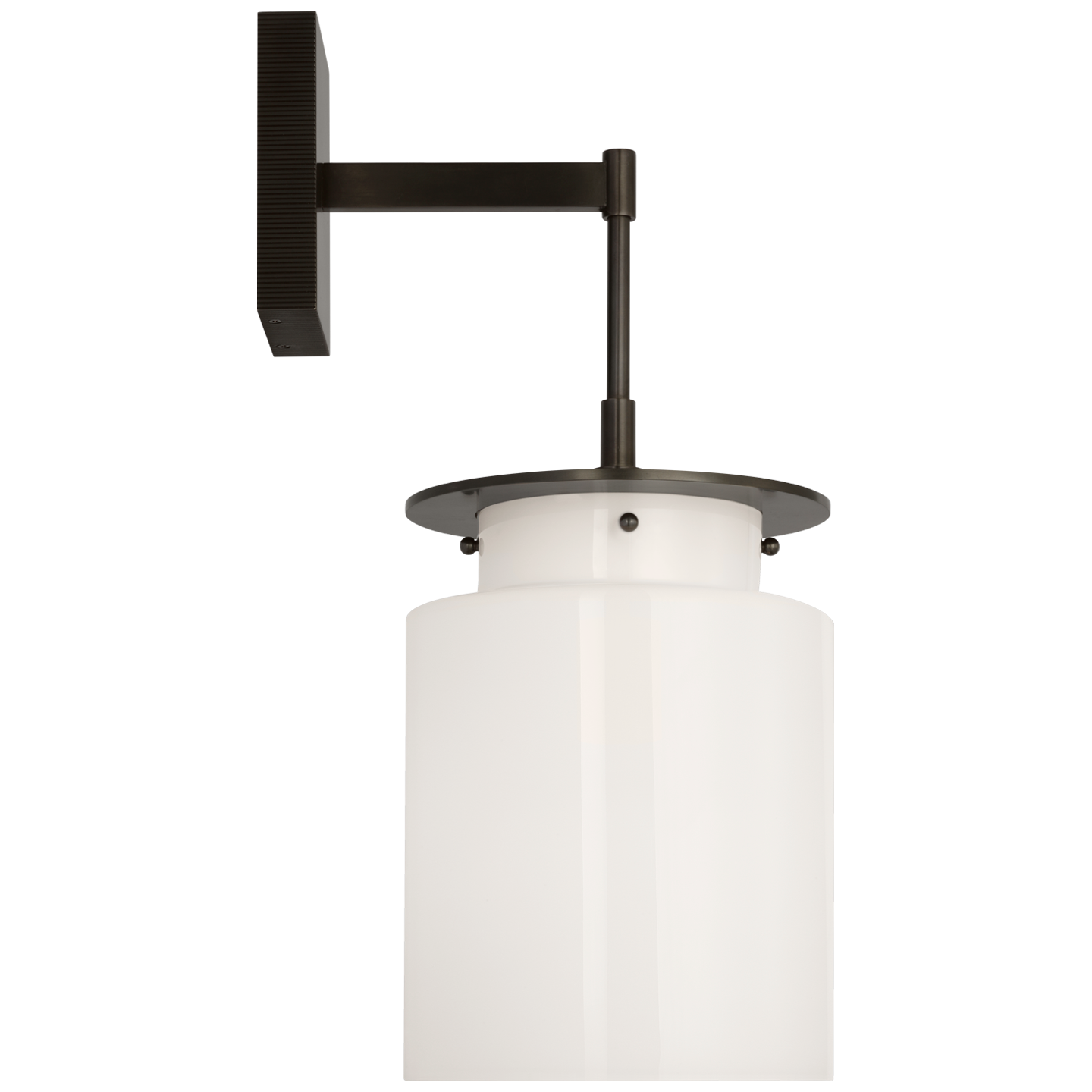 Elias 23" Sconce | Bronze | White Glass
