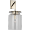 Elias 23" Sconce | Polished Nickel | Clear Glass