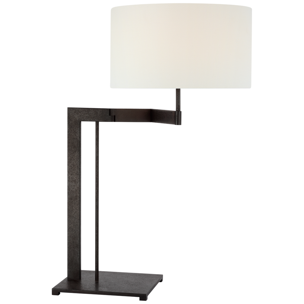 Amell 31" Articulating Table Lamp | Warm Iron | Linen Shade