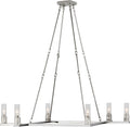 Beza Extra Large Chandelier | Polished Nickel | Clear Glass