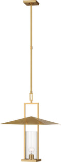 Amity 18" Lantern | Antique Brass | Clear Glass