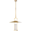 Amity 23" Lantern | Antique-Burnished Brass | White Glass