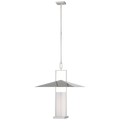 Amity 23" Lantern | Polished Nickel | White Glass