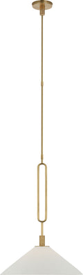 Argo 19" Pendant | Antique Brass | Bisque Shade