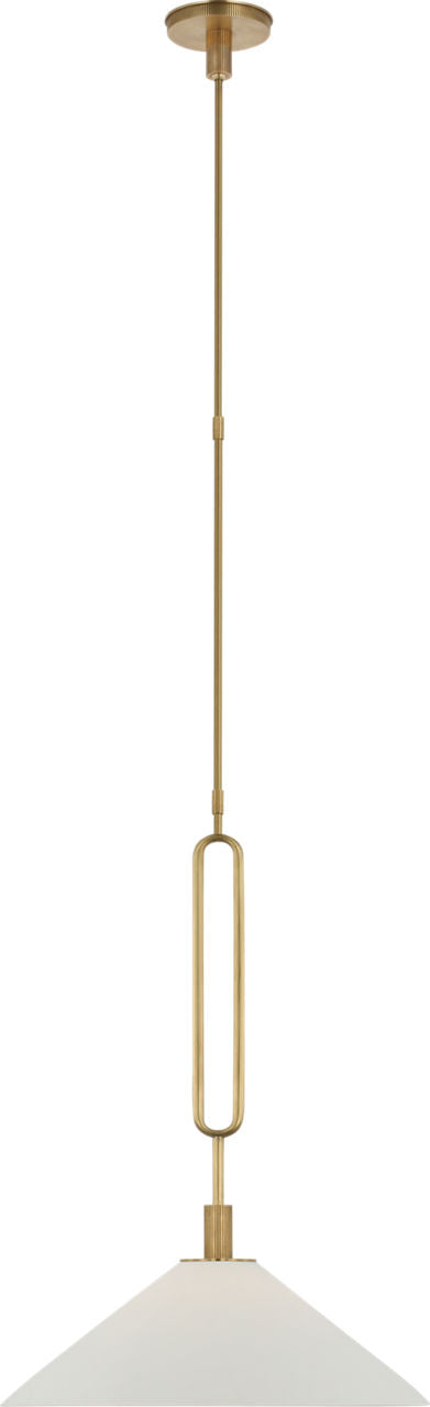 Argo 19" Pendant | Antique Brass | Bisque Shade