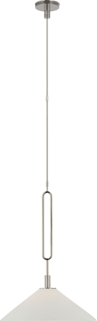 Argo 19" Pendant | Polished Nickel | Bisque Shade