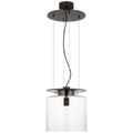 Elias 13" Floating Pendant | Bronze | Clear Glass