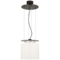 Elias 13" Floating Pendant | Bronze | White Glass