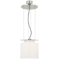 Elias 13" Floating Pendant | Polished Nickel | White Glass