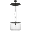 Elias 20" Floating Pendant | Bronze | Clear Glass