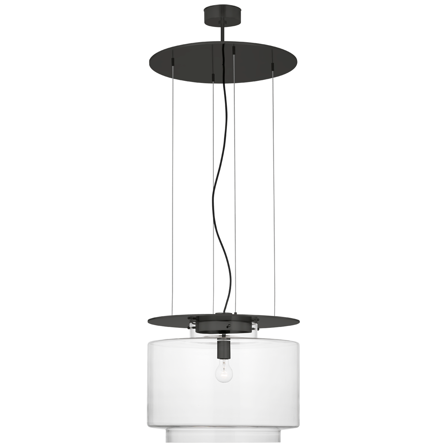 Elias 20" Floating Pendant | Bronze | Clear Glass