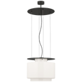 Elias 20" Floating Pendant | Bronze | White Glass