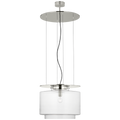 Elias 20" Floating Pendant | Polished Nickel | Clear Glass
