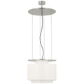 Elias 20" Floating Pendant | Polished Nickel | White Glass
