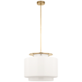 Elias 20" Pendant | Antique-Burnished Brass | White Glass
