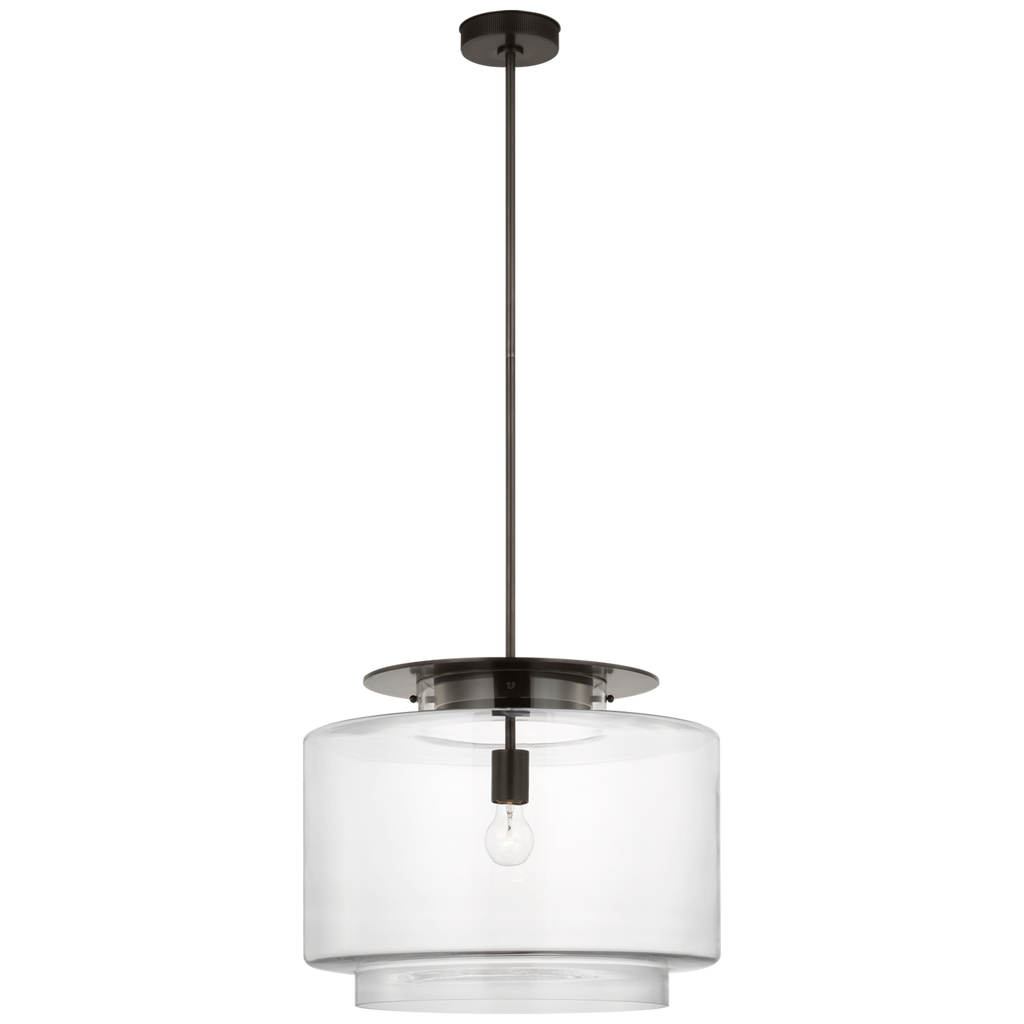 Elias 20" Pendant | Bronze | Clear Glass