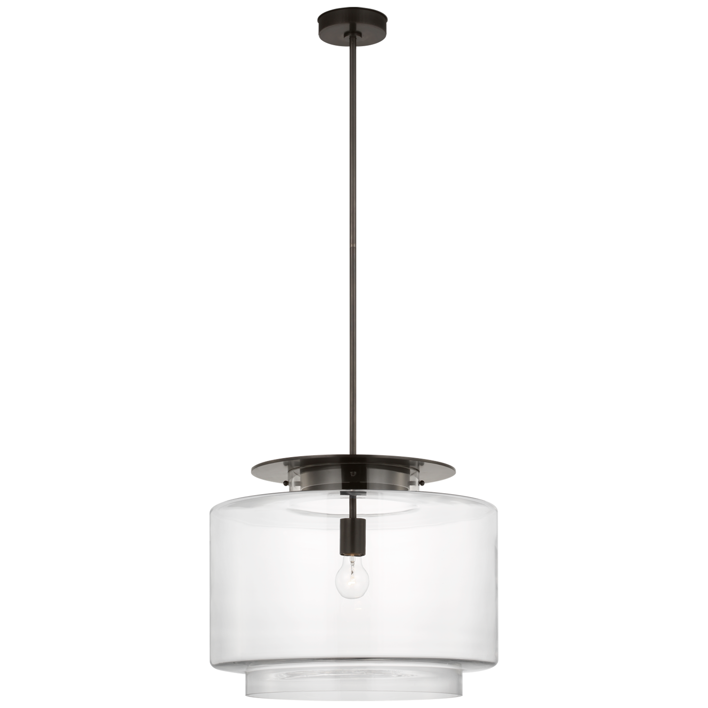 Elias 20" Pendant | Bronze | Clear Glass
