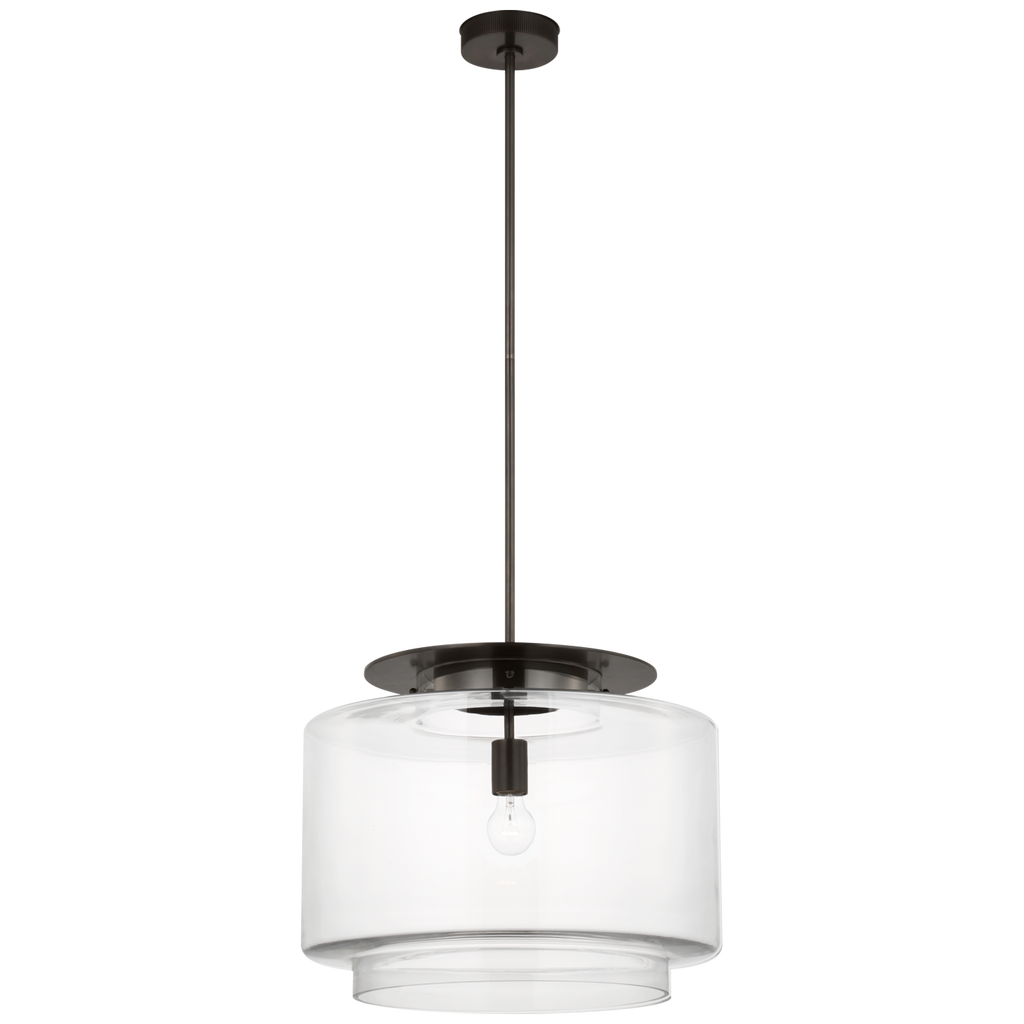 Elias 20" Pendant | Bronze | Clear Glass