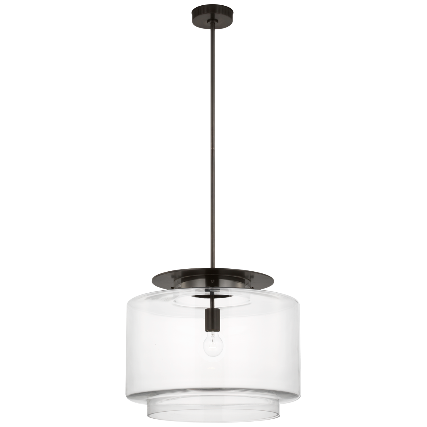 Elias 20" Pendant | Bronze | Clear Glass