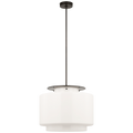 Elias 20" Pendant | Bronze | White Glass