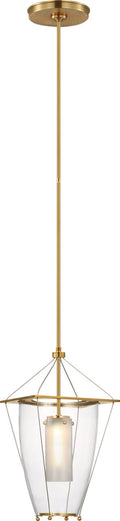 Ovalle 9" Lantern | Antique Brass | Clear Glass