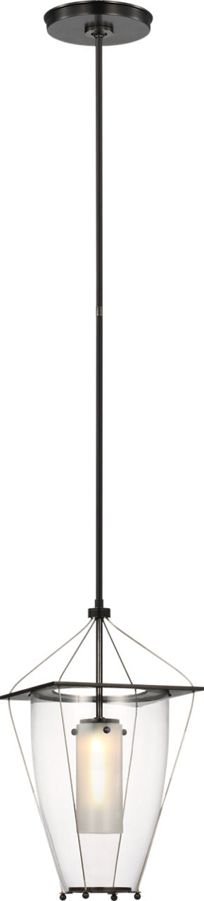 Ovalle 9" Lantern | Bronze | Clear Glass