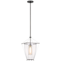 Ovalle 13" Lantern | Bronze | Clear Glass
