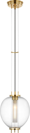 Taro 9" Pendant | Antique Brass | Clear Glass