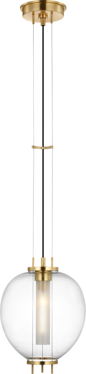 Taro 9" Pendant | Antique Brass | Clear Glass