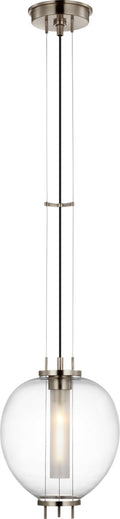 Taro 9" Pendant | Antique Nickel | Clear Glass