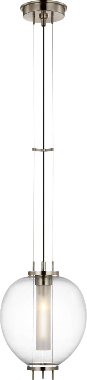 Taro 9" Pendant | Antique Nickel | Clear Glass