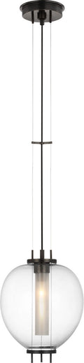 Taro 9" Pendant | Bronze | Clear Glass