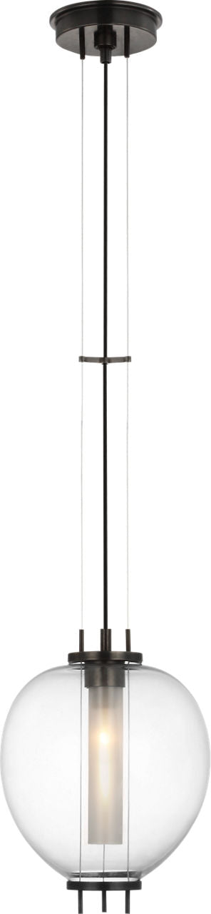 Taro 9" Pendant | Bronze | Clear Glass