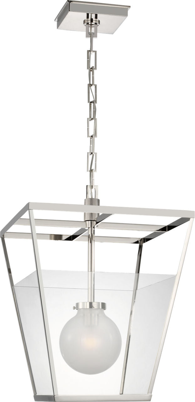 Illume 18" Lantern | Polished Nickel | Clear Glass