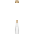 Osvaldo 4" Single Pendant | Antique-Burnished Brass | Clear Glass