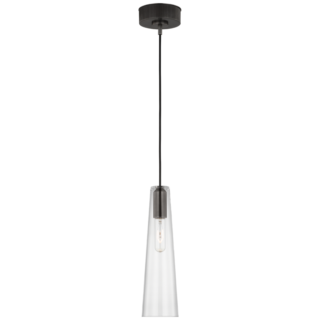 Osvaldo 4" Single Pendant | Bronze | Clear Glass