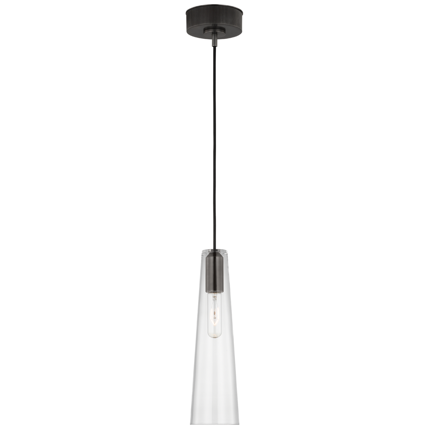 Osvaldo 4" Single Pendant | Bronze | Clear Glass