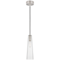 Osvaldo 4" Single Pendant | Polished Nickel | Clear Glass
