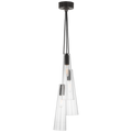 Osvaldo 4" Triple Pendant | Bronze | Clear Glass