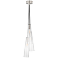 Osvaldo 4" Triple Pendant | Polished Nickel | Clear Glass