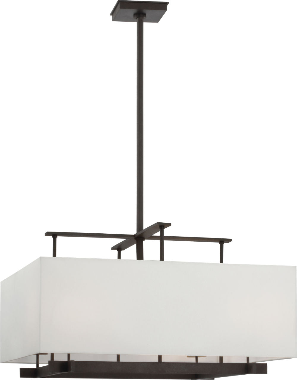 Jase Extra Large Hanging Shade | Warm Iron | Linen Shade