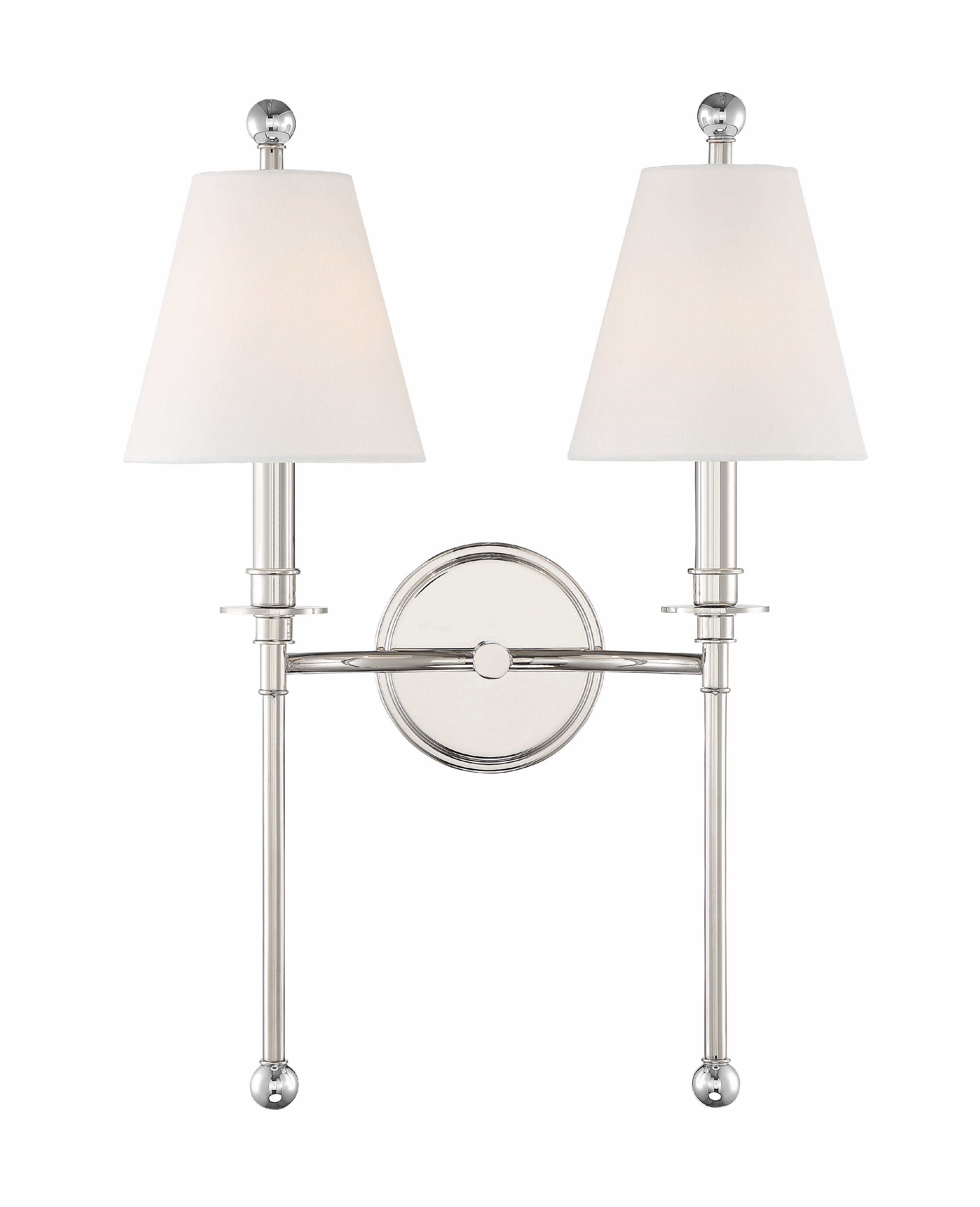 Riverdale 15'' Polished Nickel Sconce